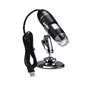 Microscope numérique Portable 1000X HD Microscope de réparation électronique à Interface USB avec 8 LED avec support