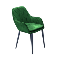 Chaises de salle à manger en velours de luxe au design nordique moderne avec pieds en métal pour la maison, le bar et l'appartement