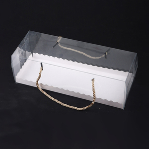 Caja de pastel rectangular transparente desechable de Pvc biodegradable de Navidad personalizada de fábrica para <span class=keywords><strong>Sushi</strong></span> Sandwich Donut - Product Image 2