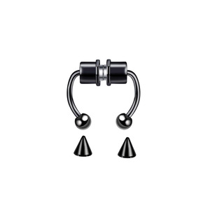 Anneau de <span class=keywords><strong>nez</strong></span> en acier inoxydable, anneau en fer à cheval, bijoux de <span class=keywords><strong>piercing</strong></span>, pince de <span class=keywords><strong>nez</strong></span>, anneau de <span class=keywords><strong>nez</strong></span> sans perçage - Product Image 4
