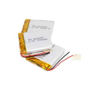 Bateria lipo de polímero de lítio recarregável, 3.7v 500mah 303450 com pcb