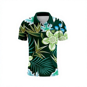 Chemises unisexes à imprimé floral personnalisées de haute qualité, manches courtes, coupe ajustée, jersey respirant, grande taille, décontractées, anti-UV - Product Image 1