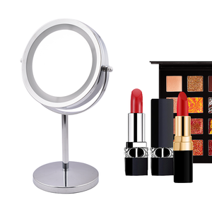 <strong>Double</strong> <strong>Sides</strong> Magnifying Round Metal Frame <strong>Beauty</strong> Light LED Cosmetic <strong>Mirror</strong> for Makeup - Product Image 5