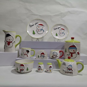 El yapımı ve handpainted seramik kabartmalı noel baba mutfak aleti tutucu - Product Image 4