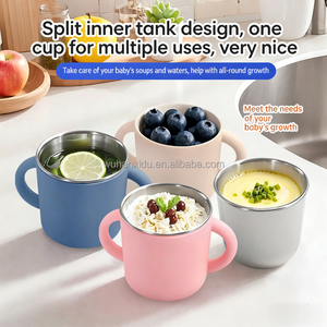 أكواب شرب صغيرة من السيليكون للأطفال مع مقبضين، كوب تدريب للأطفال الصغار - Product Image 3