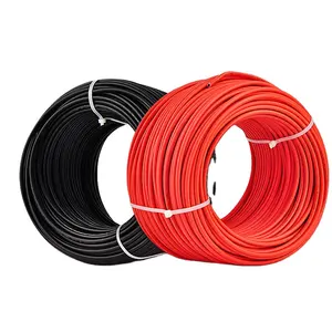 Hot selling red black battery DC 4MM2 6MM2 10MM2 16MM2 solar panel solar power cable