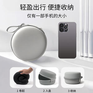 Oreiller en mousse à mémoire de forme en U, portable, pour le soutien du cou en voyage, pour adultes, avec logo autocollant, design uni - Product Image 3