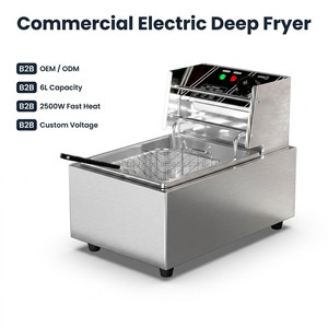 <span class=keywords><strong>Friteuse</strong></span> électrique en acier inoxydable de 6 L, thermostat réglable, réservoir d'huile <span class=keywords><strong>amovible</strong></span>, <span class=keywords><strong>friteuse</strong></span> commerciale <span class=keywords><strong>avec</strong></span> panier de friture - Product Image 2