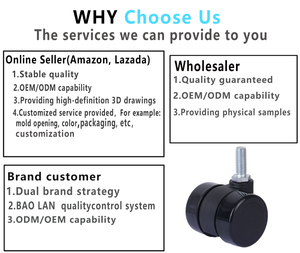 <span class=keywords><strong>Ruedas</strong></span> de Repuesto <span class=keywords><strong>para</strong></span> <span class=keywords><strong>Muebles</strong></span> Baolan Negras, Dobles, de Nailon y Plástico, Duraderas, con Varilla de Tornillo, Tipo Plano, Compatibles con OEM, Garantía de 3 Años, <span class=keywords><strong>para</strong></span> Oficina - Product Image 5