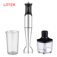 Mixeur Plongeant Électrique Multifonctionnel à Bouton Poussoir, Lames en Acier Inoxydable, 12 Vitesses Variables, en Plastique, pour Usage Domestique