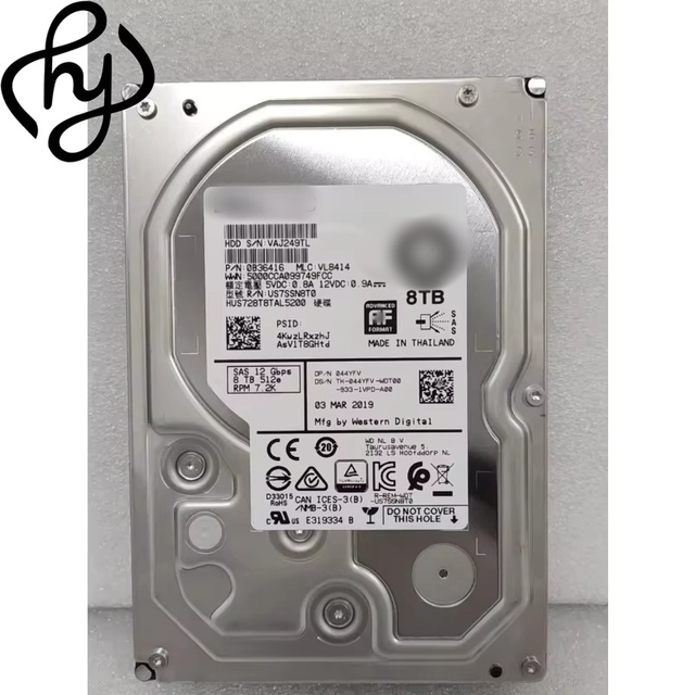 8TB SAS 12Gbps 3.5in 7200 RPM Internal Enterprise Hard Disk Drive for Server Storage