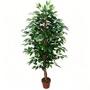 ต้นไทรบอนไซประดิษฐ์ขายส่ง ต้นไม้ขนาดเล็กตกแต่งบ้านในร่ม ต้นไม้จำลองสีเขียวสำหรับโต๊ะทำงานสำนักงาน - Product Image 1