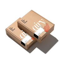 Embalaje de utensilios de cocina impreso personalizado, envío de papel Kraft marrón corrugado, cajas de cartón para envío