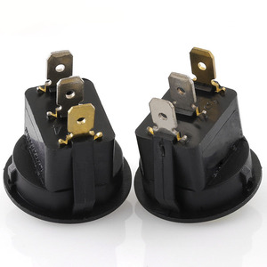 Mini interrupteur à bascule 6A 250V 3 broches marche/arrêt, interrupteurs à bascule ronds 23MM - Product Image 4