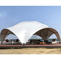 Structure de membrane imperméable écologique, auvent pare-soleil, dôme de ciel, abri paysager pour parc, abri en tissu tendu, hôtel, garage, hangar