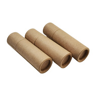 Emballage de tube en papier kraft brun personnalisé, écologique et recyclable pour baume à lèvres, déodorant et cosmétiques vides