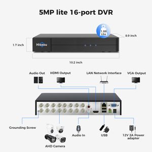 Sistema de Videovigilancia Hiseeu 5MP GuardViewer AHD, DVR Móvil XVR de 16 Canales para Cámara Analógica TVI, YXVR-P-16 XVR de 16 Canales - Product Image 3