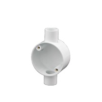 Boîte électrique de surface en PVC, résistante au feu, à montage en surface, vente d'usine, boîte de raccordement circulaire en PVC