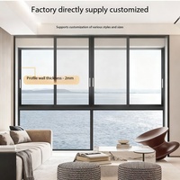 Ventana Corredera Superior Moderna con Aislamiento Térmico y Resistente a la Intemperie para Cocina y Patio Exterior con Panel de Vidrio de Gran Vista