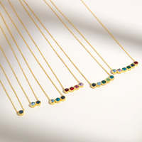Gioielli personalizzati custom di alta qualità 925 in argento Sterling pietra incastone portafortuna collana in oro