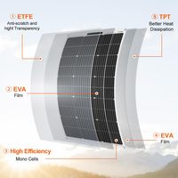 Panneau solaire PERC léger Shine Solar 100W 200W 300W, panneaux solaires flexibles, module photovoltaïque flexible