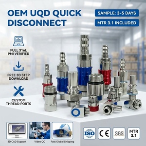 Raccords à déconnexion rapide 316L UQD conformes OCP G1/4 BSPP EPDM MTR 3.1 CE ISO Europe pour centre de données, alternative OEM directe - Product Image 3