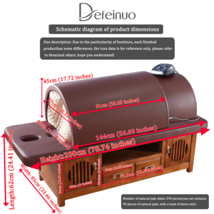 Tempat Tidur Pijat <span class=keywords><strong>Salon</strong></span> Kecantikan SPA Modern Cina Kelas Atas, Nyaman, untuk Penggunaan di Rumah, Terapi Moxibustion, Minyak Esensial, Kayu, Ruang Tamu - Product Image 6