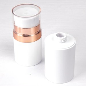 30ml 50ml 100ml Customizable PET plastic white round cosmetic airless cream pump jar for facial serum cream