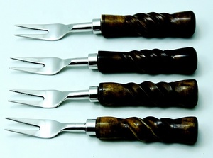 Wholesale Price Antique Bone Handle Steel Fork Cutlery / Flatware Set Custom Color Logo Luxury Hotel Wedding Hot Sell Low MOQ - Product Image 2
