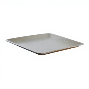 Assiettes jetables classiques en bois durables et écologiques, gravables, compatibles micro-ondes, qualité alimentaire, sans BPA, plates de 7 pouces pour les fêtes - Product Image 2