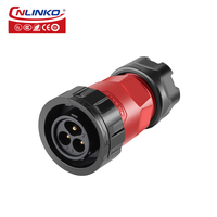Conector de Enchufe Macho/Hembra Tipo F de Cobre para Soldadura, 3 Pines, IP68, Impermeable, 20A, 500V, Certificado CUL/CE