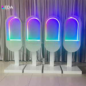 Cabina Telefónica Blanca LEDA, Decoración para Eventos, Marco Metálico, Fondo para Fotos de Bodas y Fiestas, Nueva Llegada - Product Image 4