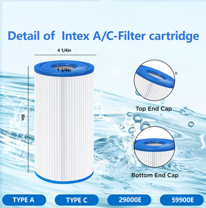 Bộ Lọc Không Khí Loại A Hoặc C Lọc <span class=keywords><strong>Cartridge</strong></span> Cho Intex 59900E Và 29000E Lọc Bơm, Có Thể Giặt Bộ Lọc Cho Hồ Bơi Phù Hợp 500, 530, Galhr - Product Image 2