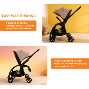 Passeggino di Lusso Land Leopard 3-in-1 con Funzione Dondolo e Sacco Nanna, Materiale in Lega, per Bambini fino a 3 Anni, Rotazione a 360° con Un Solo Pulsante - Product Image 5