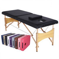 Lit de beauté moderne minimaliste en cuir synthétique, pliable et portable, multi-usages, pour massage et soins du visage, idéal pour les salons commerciaux