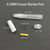 Connecteur transparent pour stylo à peinture, 6.5mm, taille baril, marqueur vide rechargeable
