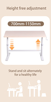 Table d'étude Design moderne à hauteur réglable bureau à manivelle pour enfants bureau à domicile salon chambre à coucher-bois métal moderne