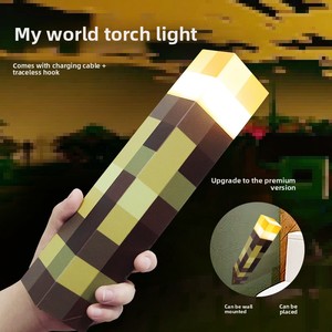 Minecrafted Torch ánh sáng ban đêm trò chơi ngoại vi MC Torch đèn Đồ chơi mô hình bầu không khí trang trí ánh sáng món quà sinh nhật - Product Image 1