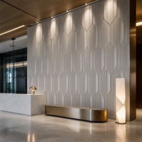 Panneau mural 3D géométrique en PU léger, imperméable et ignifuge, panneau en mousse cannelé à facettes, revêtement décoratif pour la maison