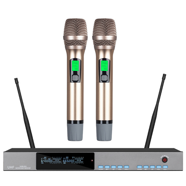 Cross-Border Hot-Selling Wireless Uhf Cardioid Microphone Home Stage Ktv Professional Performance Dedicated Microphone