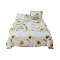 Nouveau été Floral imprimé draps de lit enfants tournesol couette ensemble qualité qualité Polyester remplissage tissé Technique pour chambre sac