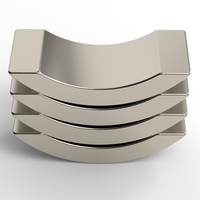 Aimants en néodyme permanents industriels N40 N42 N45 N48 N50 N52, segment de tuile en arc, électroplaqués au nickel, service de découpe