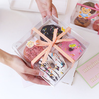 Boîte d'emballage transparente en plastique pour beignets, vente en gros, boîte personnalisée transparente avec 4 ou 6 compartiments pour desserts et pâtisseries pour boulangerie