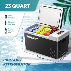 Frigorifero Portatile Euhomy da 22L con Controllo App, Certificato CE, 12V 24V, Mini <span class=keywords><strong>Frigo</strong></span> <span class=keywords><strong>per</strong></span> <span class=keywords><strong>Auto</strong></span>, Casa e Campeggio - Product Image 3
