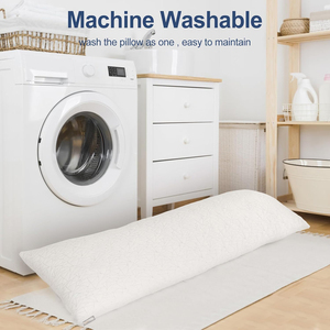 20x54inch Adjustable Bamboo Shredded Memory Foam Long <strong>Pillow</strong> <strong>for</strong> <strong>Bed</strong> Sleeping <strong>Big</strong> Large Firm Full Body <strong>Pillow</strong> <strong>for</strong> Side Sleeper - Product Image 4