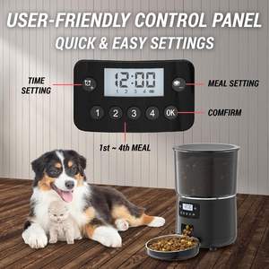 Distributeur automatique de nourriture pour chats 4L, distributeur de nourriture programmé, portable pour chats, conception brevetée <span class=keywords><strong>anti</strong></span>-cafards, nettoyage facile, ultra silencieux, distributeur de nourriture pour animaux de compagnie - Product Image 3