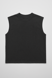 Canotta Senza Maniche Nera e Beige per Bambini e Ragazzi - Magliette Casual da Muscolo per Bambini - Product Image 3