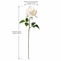 Roses artificielles Gemini au toucher réel, fleurs artificielles pour bouquet de mariage, décoration de la maison, centre de table, arrangement floral