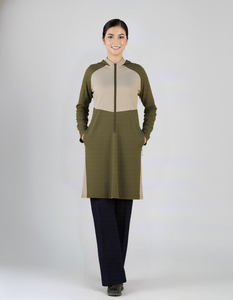 Kilang Jahit Pukal OEM Muslimah Casual Sports Hoodie Labuh Set Breathable Knitted Fabric Ex-factory Price Menutup Aurat OEM - Product Image 4