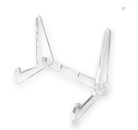 Magasin de détail 2 pièces clair Transparent dépliant chevalet présentoirs support acrylique produit présentoir